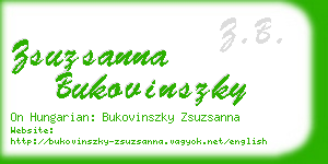 zsuzsanna bukovinszky business card